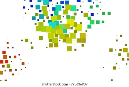 Dark Blue, Yellow vector blurry rectangular background. Geometric background in square style with gradient. The pattern can be used for brand-new background.