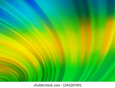 Dark Blue, Yellow vector bokeh template. Glitter abstract illustration with an elegant design. A completely new template for your design.