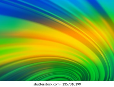 Dark Blue, Yellow vector bokeh template. Colorful abstract illustration with gradient. A completely new design for your business.
