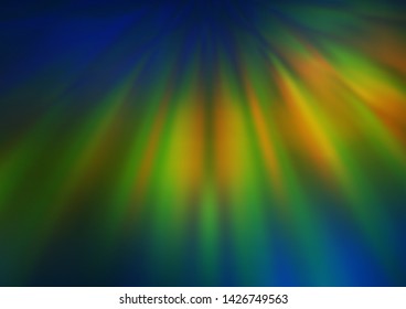 Dark Blue, Yellow vector bokeh pattern. Modern geometrical abstract illustration with gradient. Brand new design for your business.