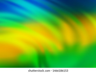 Dark Blue, Yellow vector bokeh pattern. Creative illustration in halftone style with gradient. The template for backgrounds of cell phones.