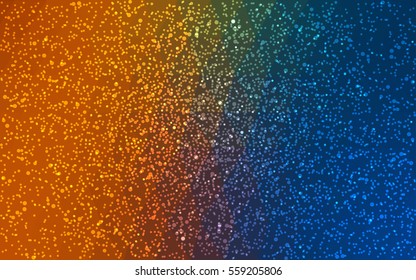 Dark Blue Yellow vector christmas postcard low polygon background. Illustration consisting of triangles. Abstract triangular polygonal origami or crystal design of New Year celebration.