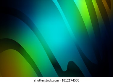 Dark Blue, Yellow vector colorful blur background. Glitter abstract illustration with gradient design. Background for a cell phone.