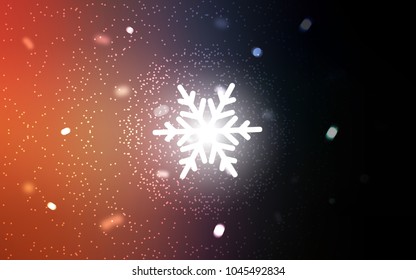 Dark Blue, Yellow vector cover with beautiful snowflakes. Shining colored illustration with snow in christmas style. The pattern can be used for new year ad, booklets.