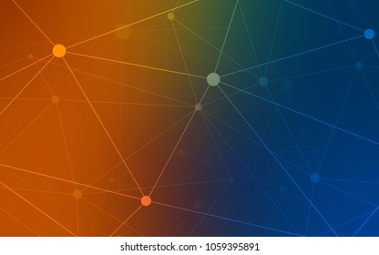 Dark Blue, Yellow vector cover with spots, lines. Colorful illustration with circles and lines in futuristic style. Completely new template for your brand book.