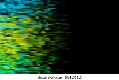 Dark Blue, Yellow vector cover with long lines. Lines on blurred abstract background with gradient. The pattern can be used as ads, poster, banner for commercial.