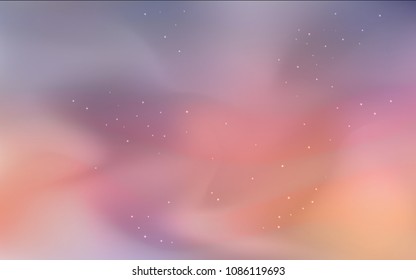 Dark Blue, Yellow vector cover with astronomical stars. Blurred decorative design in simple style with galaxy stars. Pattern for futuristic ad, booklets.