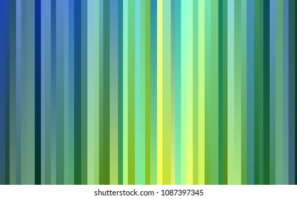 Dark Blue, Yellow vector cover with long lines. Lines on blurred abstract background with gradient. Best design for your ad, poster, banner.
