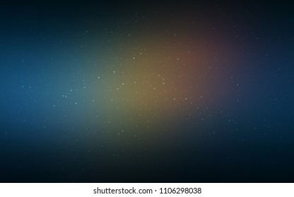 Dark Blue, Yellow vector cover with astronomical stars. Shining illustration with sky stars on abstract template. Pattern for astronomy websites.