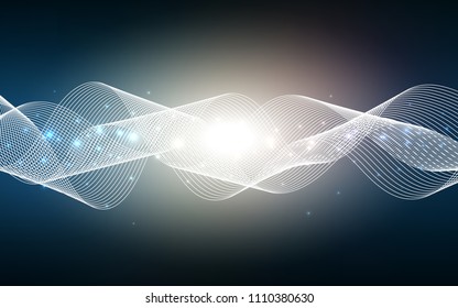 Dark Blue, Yellow vector cover with happy holiday ribbons. Confetti on blurred abstract background with colorful gradient. The template can be used as a background for postcards.