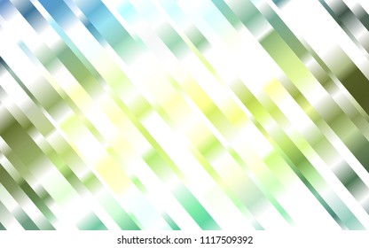 Dark Blue, Yellow vector cover with long lines. Blurred decorative design in simple style with lines. Best design for your ad, poster, banner.
