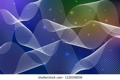Dark Blue, Yellow vector cover with happy holiday ribbons. Beautiful colored illustration with ribbon in celebration style. Beautiful design for your business advert of anniversary.