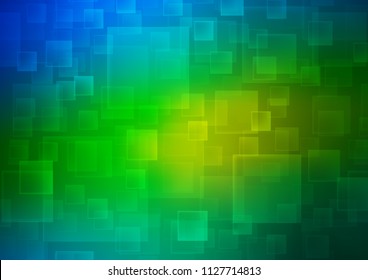 Dark Blue, Yellow vector cover in polygonal style. Decorative design in abstract style with rectangles. Pattern for commercials.