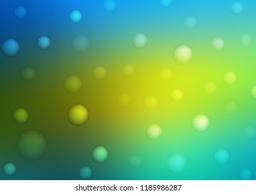 Dark Blue, Yellow vector cover with spots. Illustration with set of shining colorful abstract circles. The pattern can be used for beautiful websites.