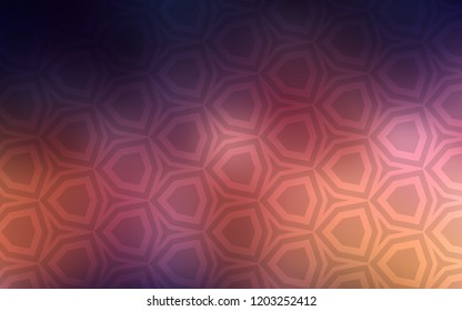 Dark Blue, Yellow vector cover with set of hexagons. Abstract illustration with colorful hexagons. Design for website posters, banners.