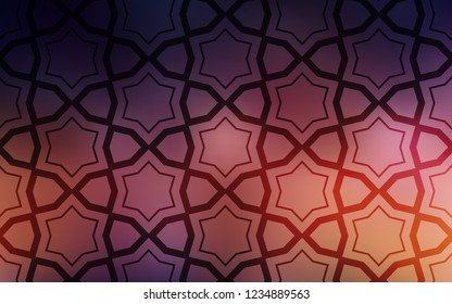 Dark Blue, Yellow vector cover with small and big stars. Decorative illustration with stars on abstract template. Pattern for websites, landing pages.