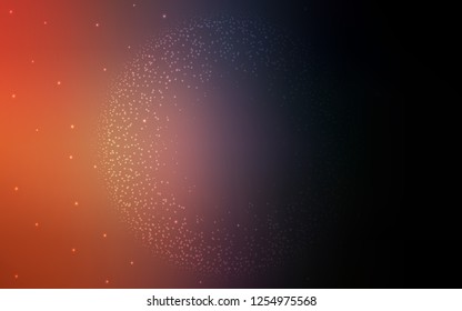 Dark Blue, Yellow vector cover with astronomical stars. Modern abstract illustration with Big Dipper stars. Pattern for futuristic ad, booklets.