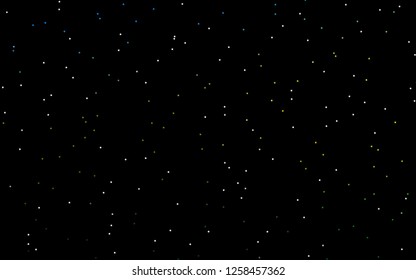 Dark Blue, Yellow vector cover with small and big stars. Glitter abstract illustration with colored stars. The template can be used as a background.