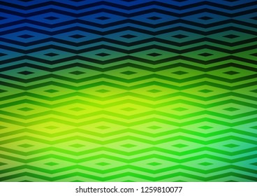 Dark Blue, Yellow vector cover in polygonal style. Triangles on abstract background with colorful gradient. Modern template for your landing page.