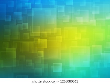 Dark Blue, Yellow vector cover in polygonal style. Glitter abstract illustration with rectangular shapes. Best design for your ad, poster, banner.