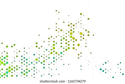 Dark Blue, Yellow vector cover with circles. Abstract illustration with colored bubbles in nature style. Pattern for ads, booklets.
