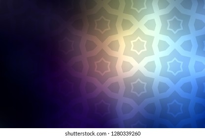 Dark Blue, Yellow vector cover with small and big stars. Modern geometrical abstract illustration with stars. Pattern for new year ad, booklets.