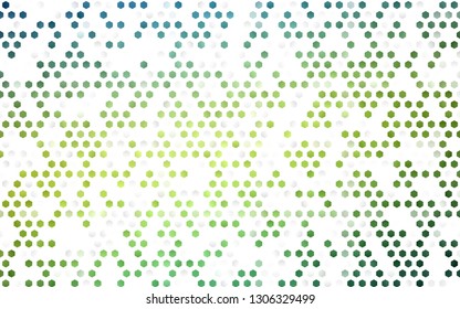 Dark Blue, Yellow vector cover with set of hexagons. Colorful hexagons on white backdrop. Pattern for texture of wallpapers.