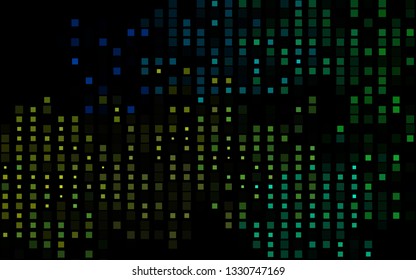 Dark Blue, Yellow vector cover in polygonal style. Glitter abstract illustration with rectangular shapes. Pattern can be used for websites.