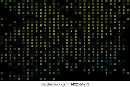 Dark Blue, Yellow vector cover in polygonal style. Beautiful illustration with rectangles and squares. Modern template for your landing page.