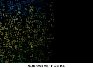 Dark Blue, Yellow vector cover in polygonal style. Beautiful illustration with rectangles and squares. Best design for your ad, poster, banner.