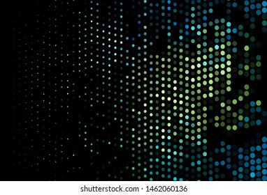 Dark Blue, Yellow vector cover with spots. Illustration with set of shining colorful abstract circles. Design for business adverts.