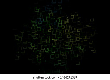 Dark Blue, Yellow vector cover in polygonal style. Modern abstract illustration with colorful rectangles. Pattern for busines ad, booklets, leaflets
