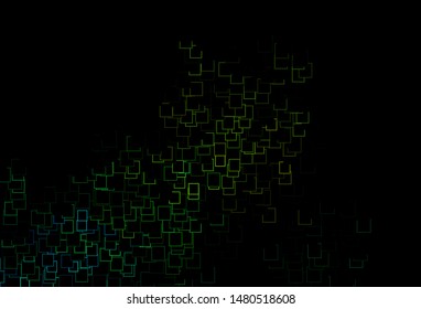 Dark Blue, Yellow vector cover in polygonal style. Abstract gradient illustration with rectangles. The template can be used as a background.