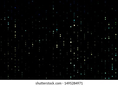 Dark Blue, Yellow vector cover with polygonal style. Beautiful illustration with rectangles and squares. Smart design for your business advert.