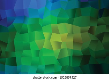 Dark Blue, Yellow vector cover with polygonal style. Glitter abstract illustration with rectangular shapes. Pattern for websites, landing pages.