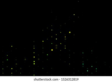 Dark Blue, Yellow vector cover with polygonal style. Illustration with set of colorful rectangles. Pattern for busines booklets, leaflets.