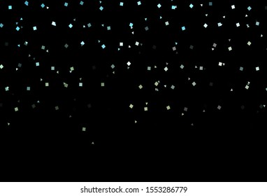 Dark Blue, Yellow vector cover in polygonal style with circles. Decorative design in abstract style with lines, dots, cubes. Pattern for commercials.