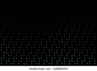 Azul oscuro, cubierta vectorial amarilla con EUR, USD, GBP, JPY. Símbolos coloreados de todas las divisas sobre fondo blanco. El patrón se puede usar para anuncios, folletos, folletos de bancos.