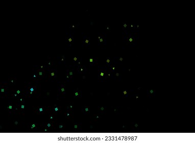 Dark Blue, Yellow vector cover in polygonal style with circles. Abstract gradient illustration with circles, triangles, cubes. Template for wallpapers.