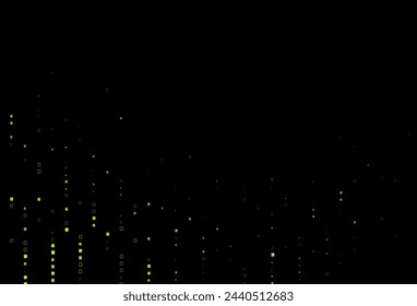 Cubierta vectorial azul oscuro, amarillo con estilo poligonal. Hermosa ilustración con rectángulos y cuadrados. Patrón para folletos de negocios, folletos.