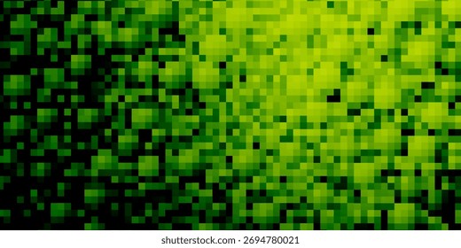 Cubierta de Vector azul oscuro y amarillo en estilo poligonal. Diseño decorativo en estilo abstracto con rectángulos. La Plantilla se puede utilizar como fondo.