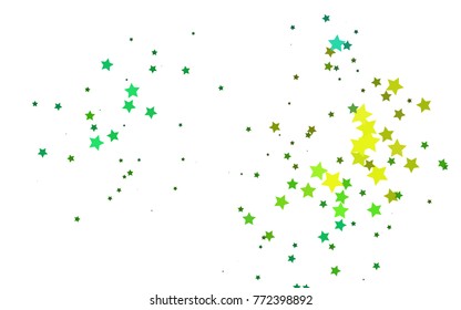 Dark Blue, Yellow vector cover with small and big stars. Blurred decorative design in simple style with stars. The pattern can be used for websites.