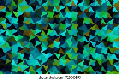 Dark Blue, Yellow vector crooked abstract template. Creative illustration in halftone arched style with gradient. The completely new template can be used for your brand book.