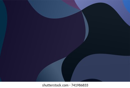 Dark Blue, Yellow vector crooked abstract template. Creative illustration in halftone arched style with gradient. A new texture for your design.