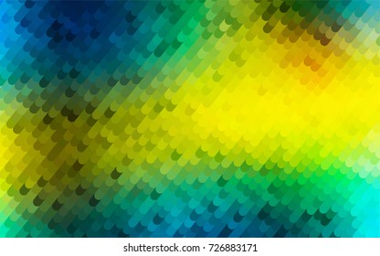 Dark Blue, Yellow vector curved pattern. A vague circumflex abstract illustration with gradient. The template can be used as a background for cell phones.
