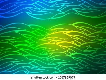 Dark Blue, Yellow vector doodle blurred template. Decorative shining illustration with doodles on abstract template. A completely new template for your business design.