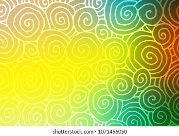 Dark Blue, Yellow vector doodle blurred texture. Geometric doodle illustration in Origami style with gradient. A completely new template for your business design.