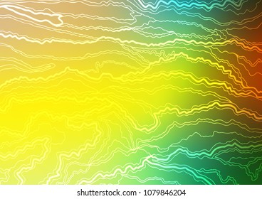 Dark Blue, Yellow vector doodle blurred background. Ethnic elegant natural pattern with gradient. The pattern can be used for heads of websites and designs.