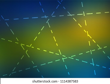 Dark Blue, Yellow vector doodle blurred texture. Colorful abstract illustration with lines in Asian style. The best blurred design for your business.
