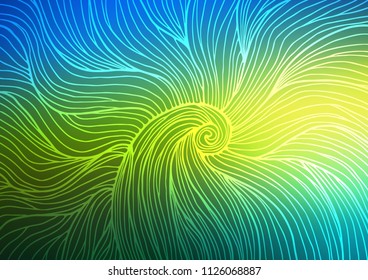 Dark Blue, Yellow vector doodle blurred background. Modern geometrical abstract illustration with doodles. The pattern can be used for heads of websites and designs.
